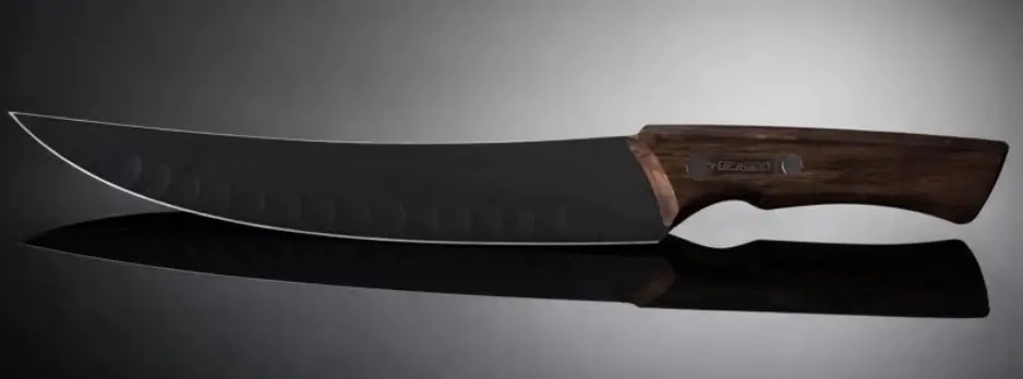 Faca para churrasco Tramontina Black 10 polegadas com lâmina em aço inox escurecido e cabo ergonômico em madeira natural