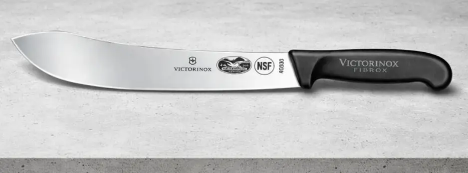 Faca para churrasco Victorinox Professional Carnes Nobres 25cm com cabo Fibrox antiderrapante e lâmina em aço inoxidável alemão 1.4110