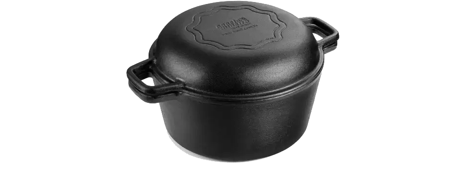 Forno holandês Panela Mineira em ferro fundido preto 5 litros com tampa